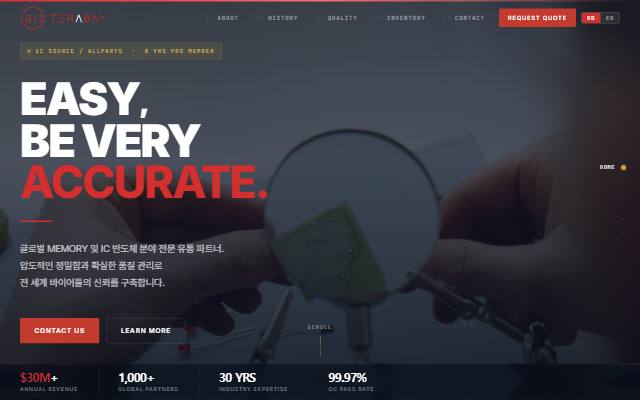 테라베이 사이트 화면