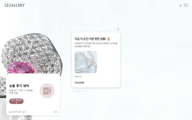 12갤러리 사이트 화면