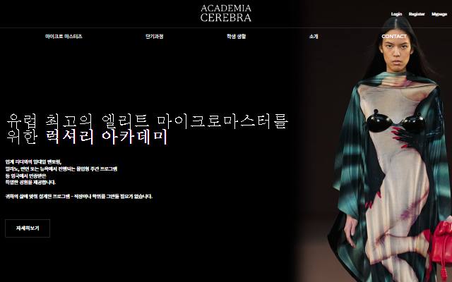 아카데미아세레브라 사이트 화면