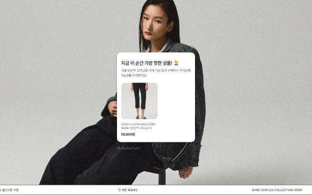 아흐레 사이트 화면