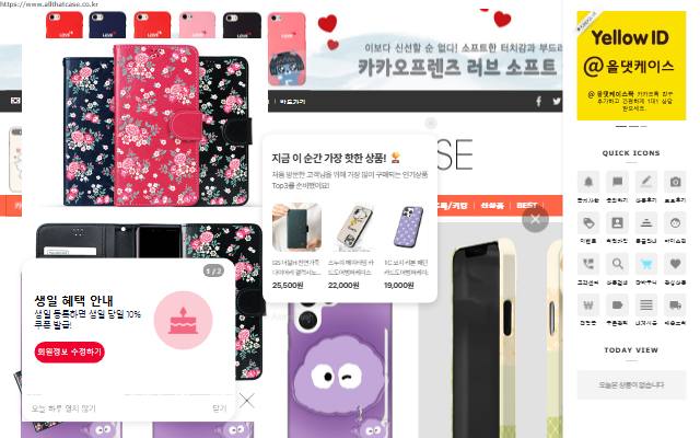 올댓케이스 사이트 화면