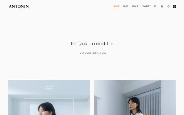 앙토넹 사이트 화면