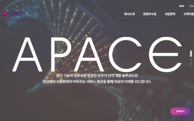 에이페이스 사이트 화면