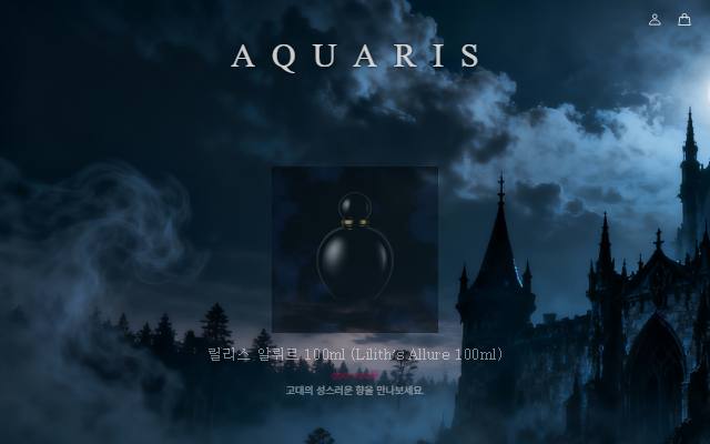 아쿠아리스 사이트 화면