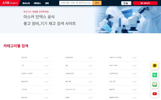 ASKINDEX 코리아 사이트 화면