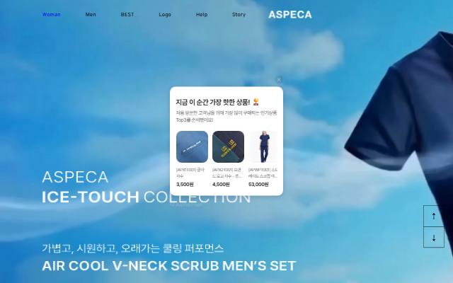 아스페카 사이트 화면