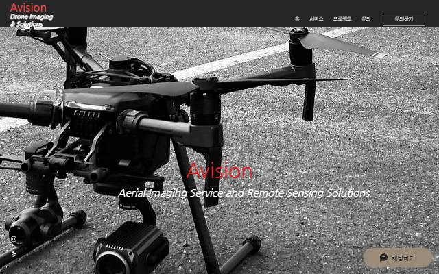 Avision 사이트 화면
