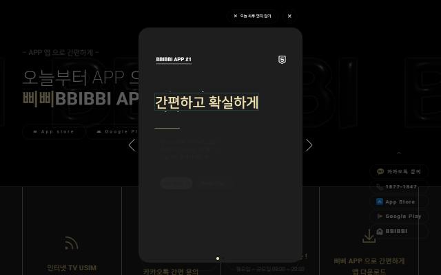삐삐 사이트 화면