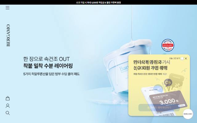 베르가모 사이트 화면