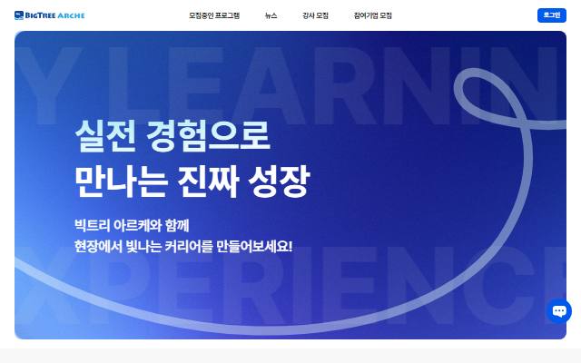 빅트리 아르케 사이트 화면