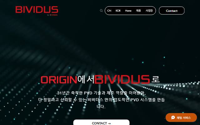비비더스 사이트 화면