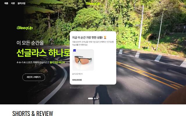 블리크업 사이트 화면