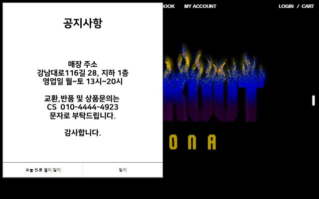 블랙아웃 사이트 화면