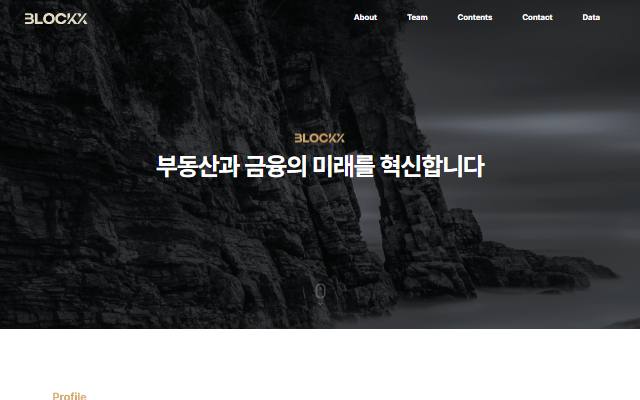 블록엑스 사이트 화면