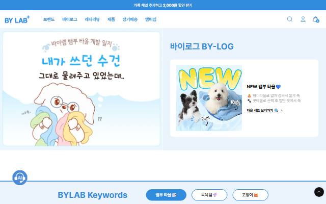 바이랩 사이트 화면