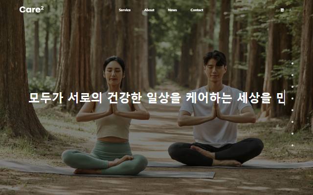 케어스퀘어 사이트 화면