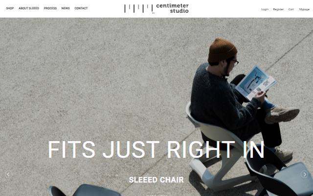 centimeter studio 사이트 화면